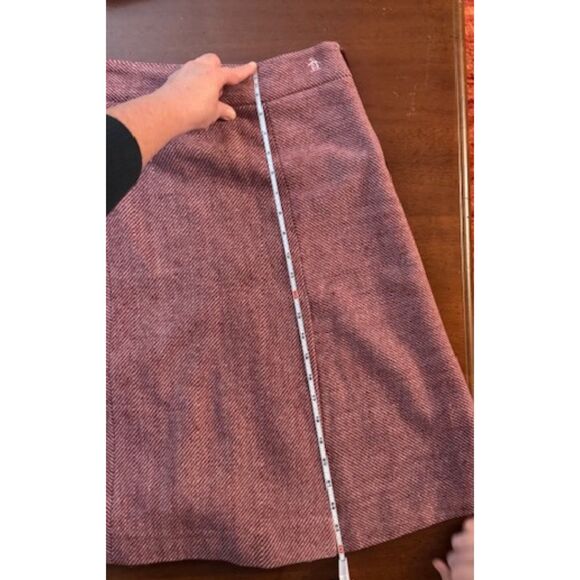 Vintage Original Penguin Wool A-Line Skirt Rose Pink Herringbone Preppy Lined - Picture 16 of 16